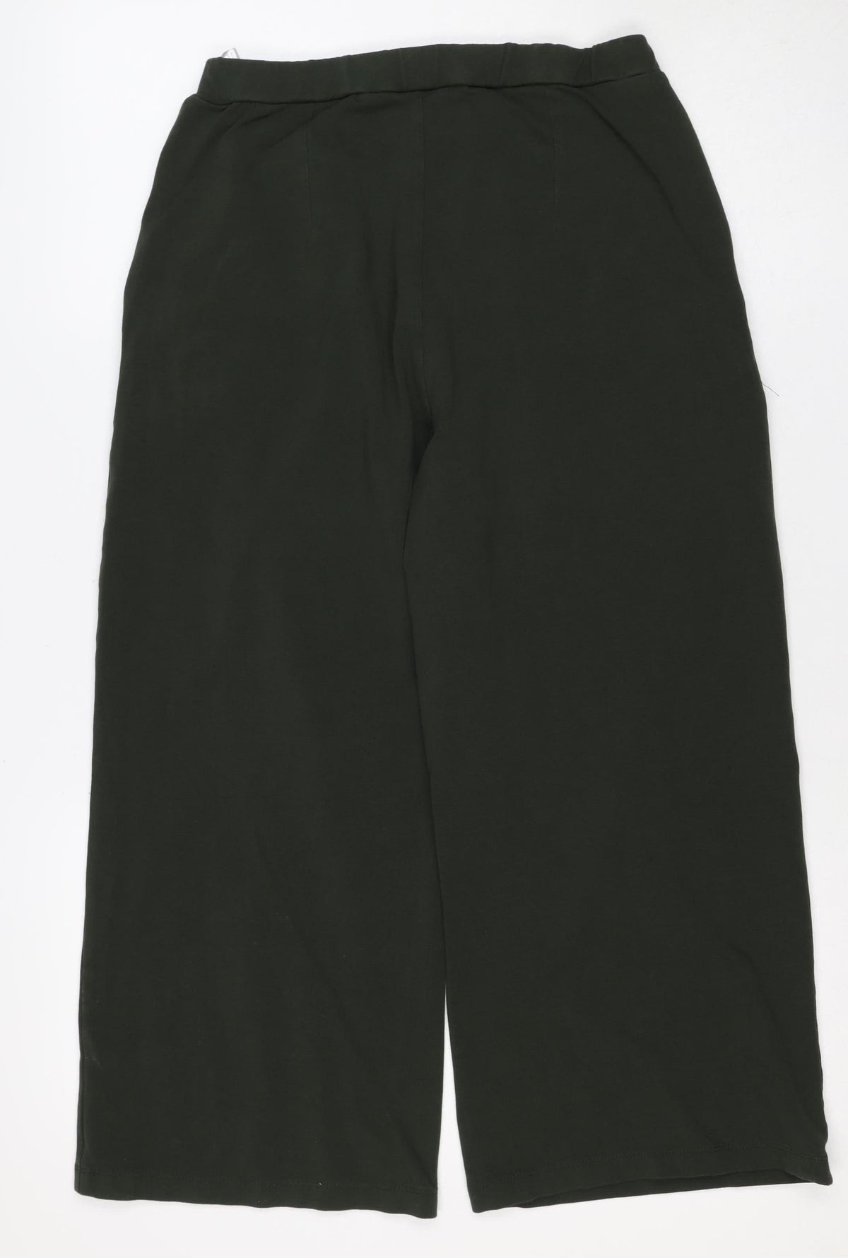 Saint + Sofia Women’s Green UK 10 Wide-Leg Stretch Trousers