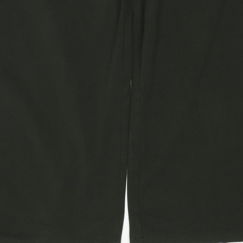 Saint + Sofia Women’s Green UK 10 Wide-Leg Stretch Trousers