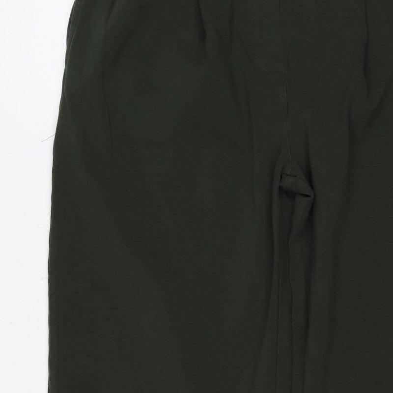 Saint + Sofia Women’s Green UK 10 Wide-Leg Stretch Trousers