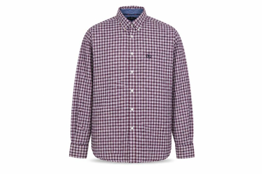 Blue Harbour Men’s XL Red Blue Plaid Cotton Button-Up Shirt