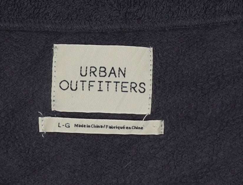 Urban Outfitters Women’s Black L Fleece Half Zip Pullover Sweatshirt