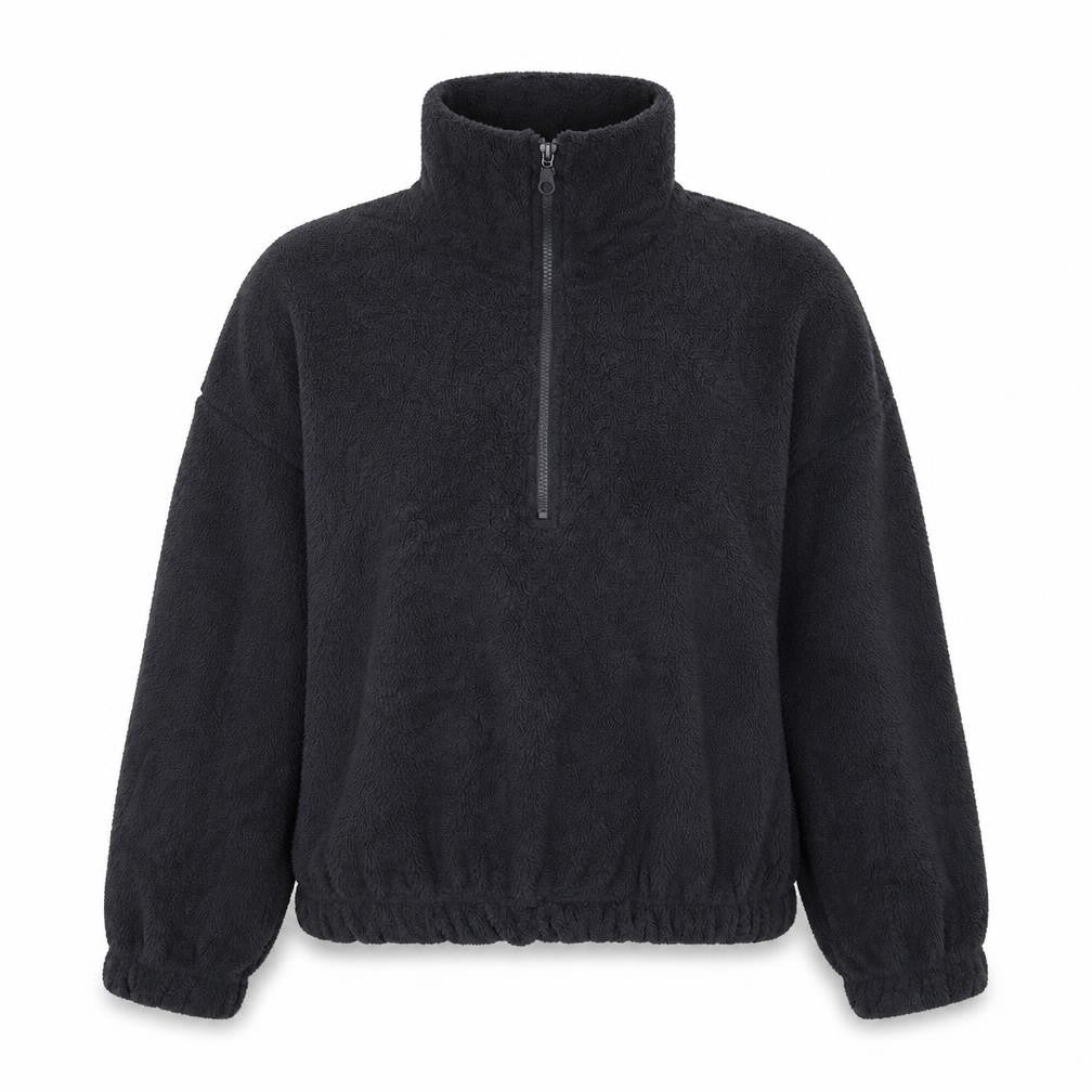 Urban Outfitters Women’s Black L Fleece Half Zip Pullover Sweatshirt
