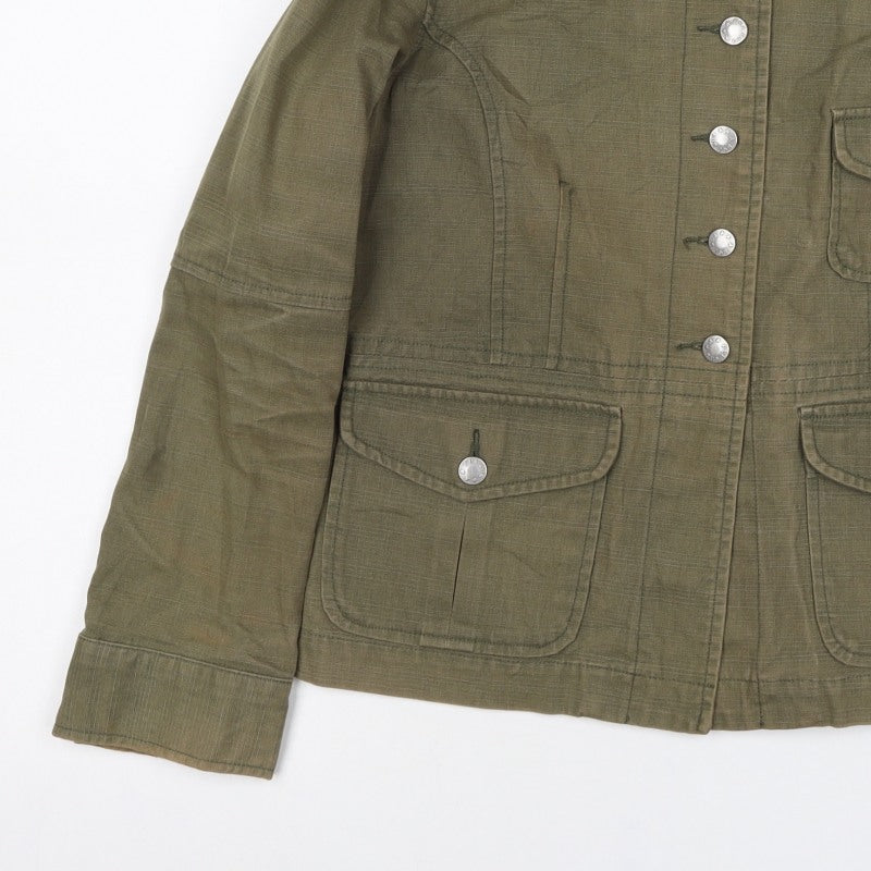 Per Una Women’s Green UK 14 Military Utility Button Jacket