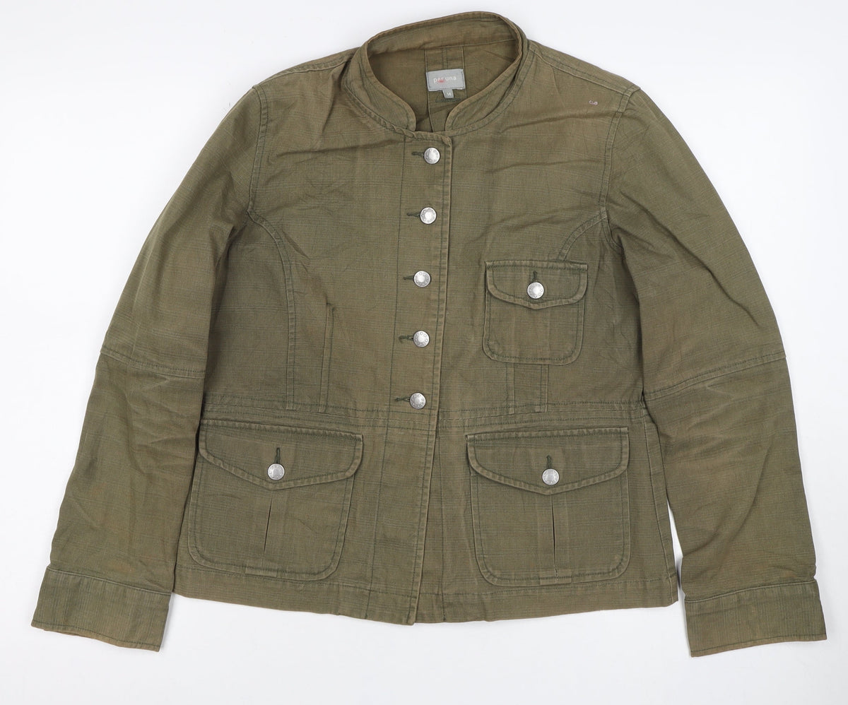 Per Una Women’s Green UK 14 Military Utility Button Jacket