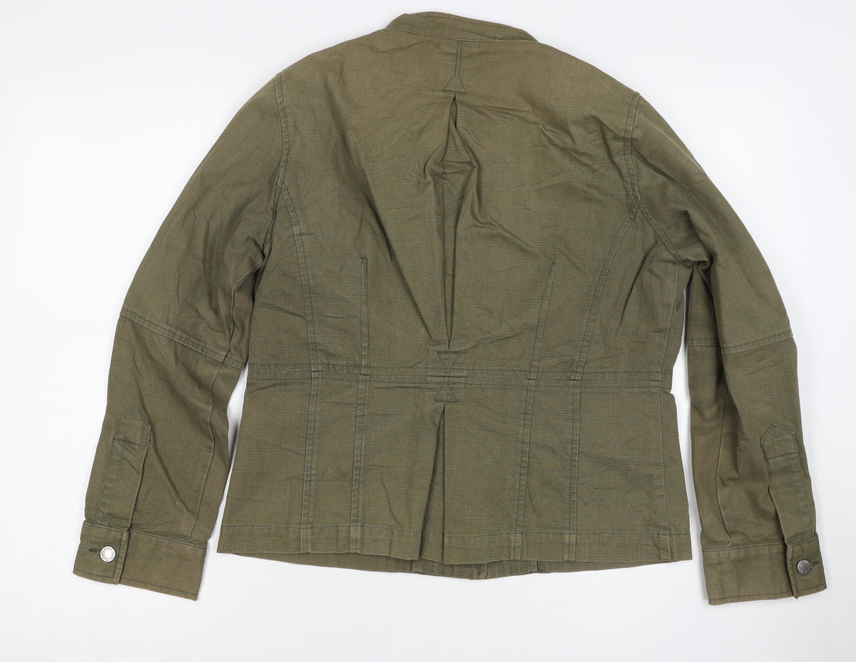 Per Una Women’s Green UK 14 Military Utility Button Jacket