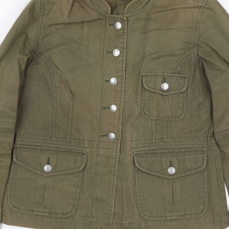 Per Una Women’s Green UK 14 Military Utility Button Jacket
