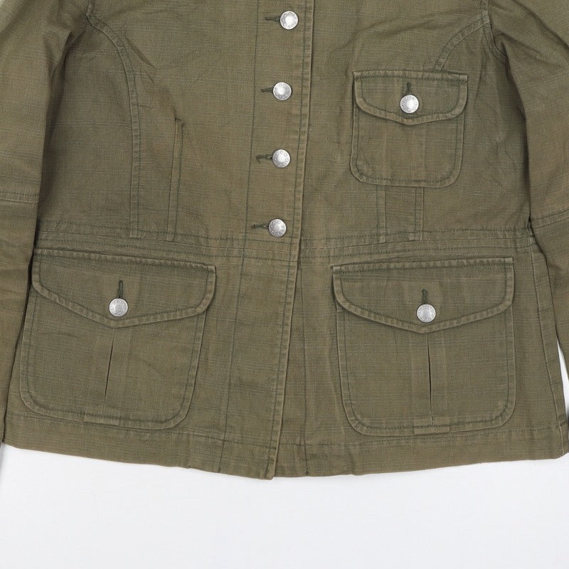 Per Una Women’s Green UK 14 Military Utility Button Jacket