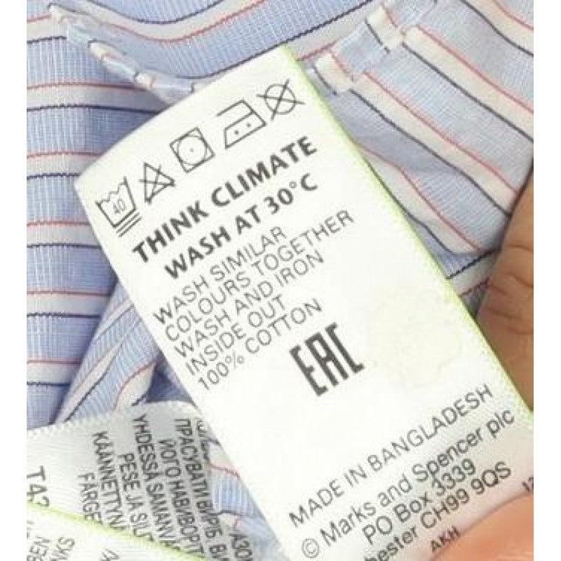 Marks and Spencer Women Blue Striped UK 14 Petite Wrap Blouse 3/4 Sleeve