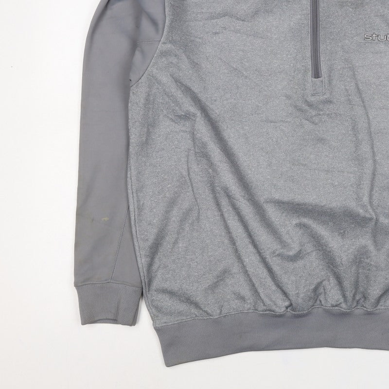 Stuburt Men’s Grey XL 1/4 Zip Golf Sweatshirt Mock Neck