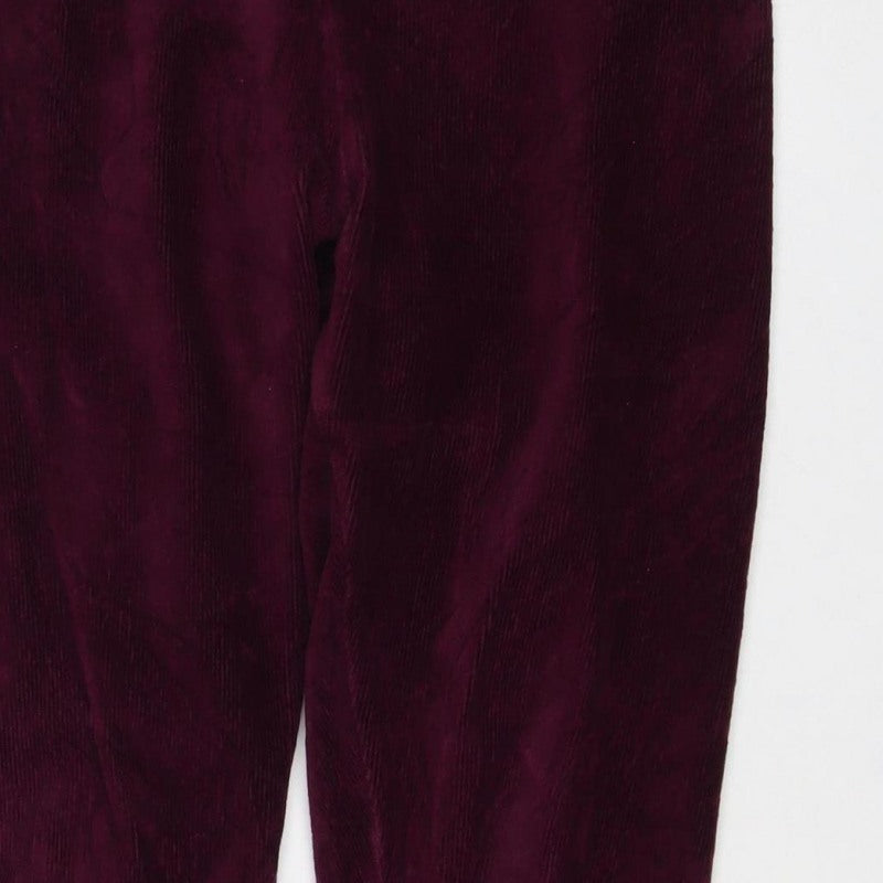 M&S Women’s Purple Corduroy Stretch Leggings UK 12 Short