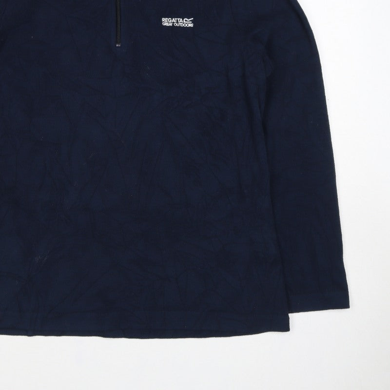 Regatta Womens Blue UK 14 1/4 Zip Fleece Pullover Sweatshirt