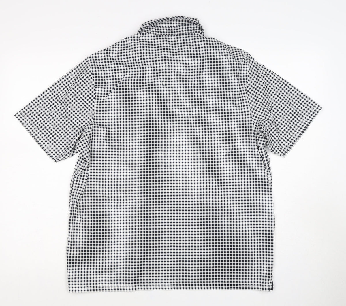 Marks and Spencer Men’s Black White Gingham Cotton Polo Shirt M