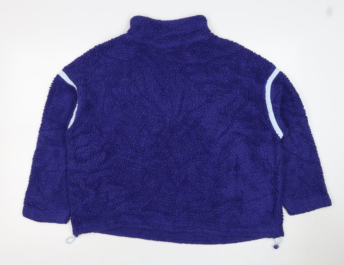 Dunnes Women Purple M Sherpa Fleece Half Zip Sweatshirt