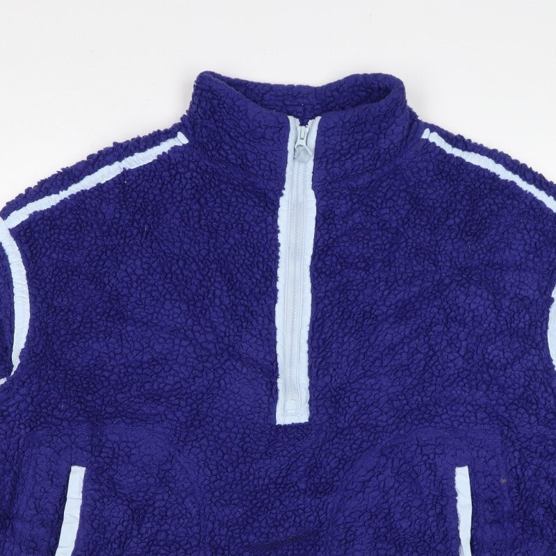 Dunnes Women Purple M Sherpa Fleece Half Zip Sweatshirt