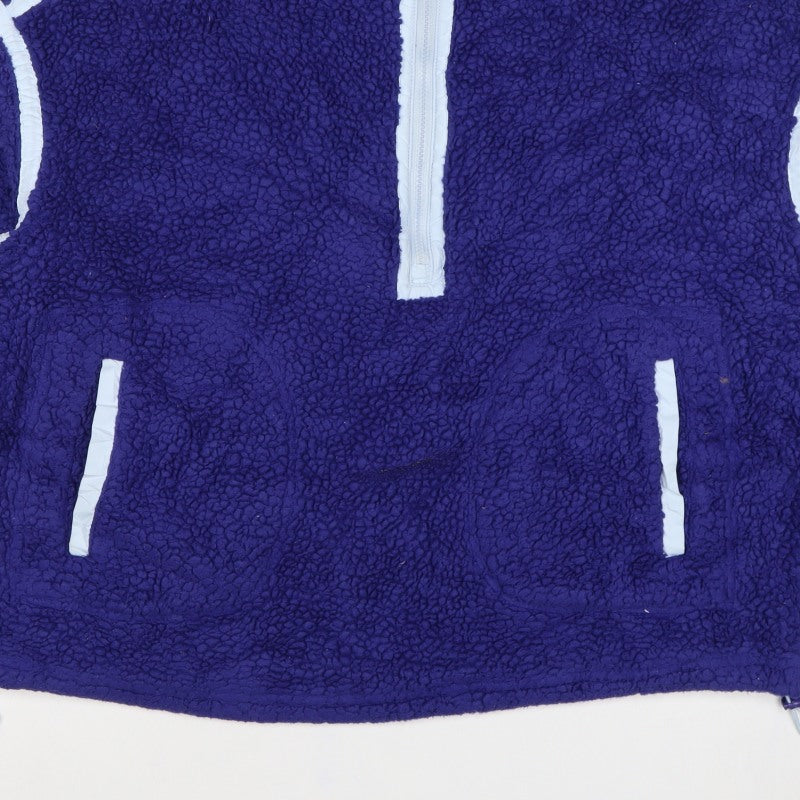 Dunnes Women Purple M Sherpa Fleece Half Zip Sweatshirt