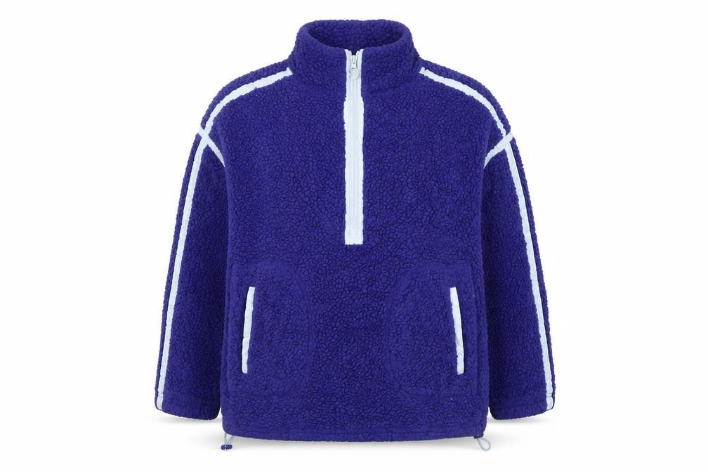 Dunnes Women Purple M Sherpa Fleece Half Zip Sweatshirt