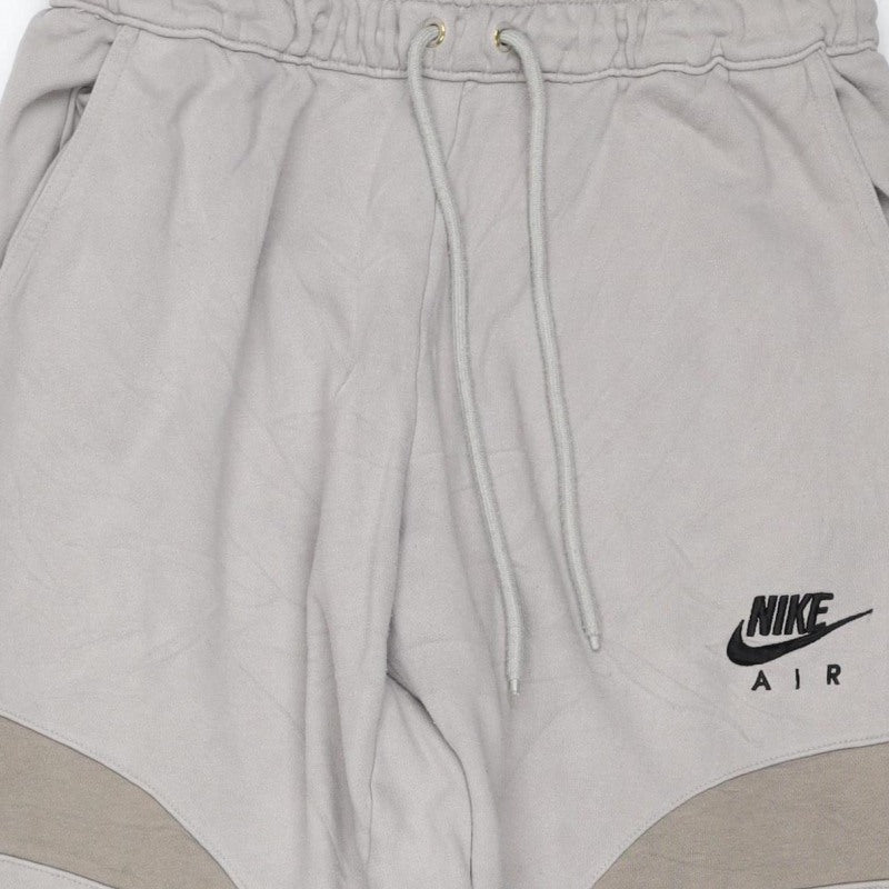 Nike Women Beige S Air French Terry Jogger Sweatpants Drawstring