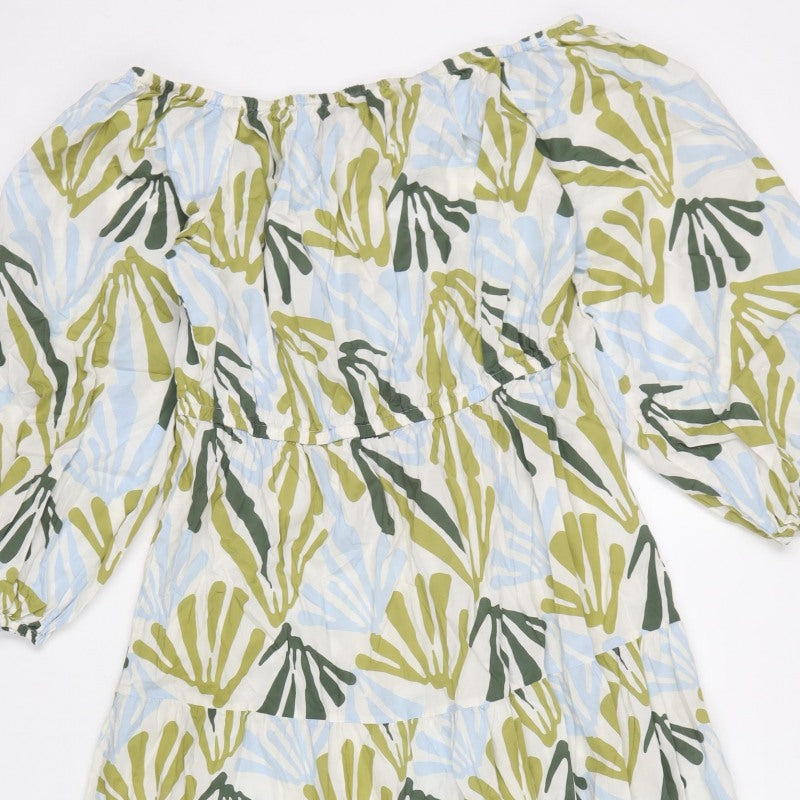 Marks and Spencer Women Multicoloured UK 16 Maxi Floral Tiered Dress