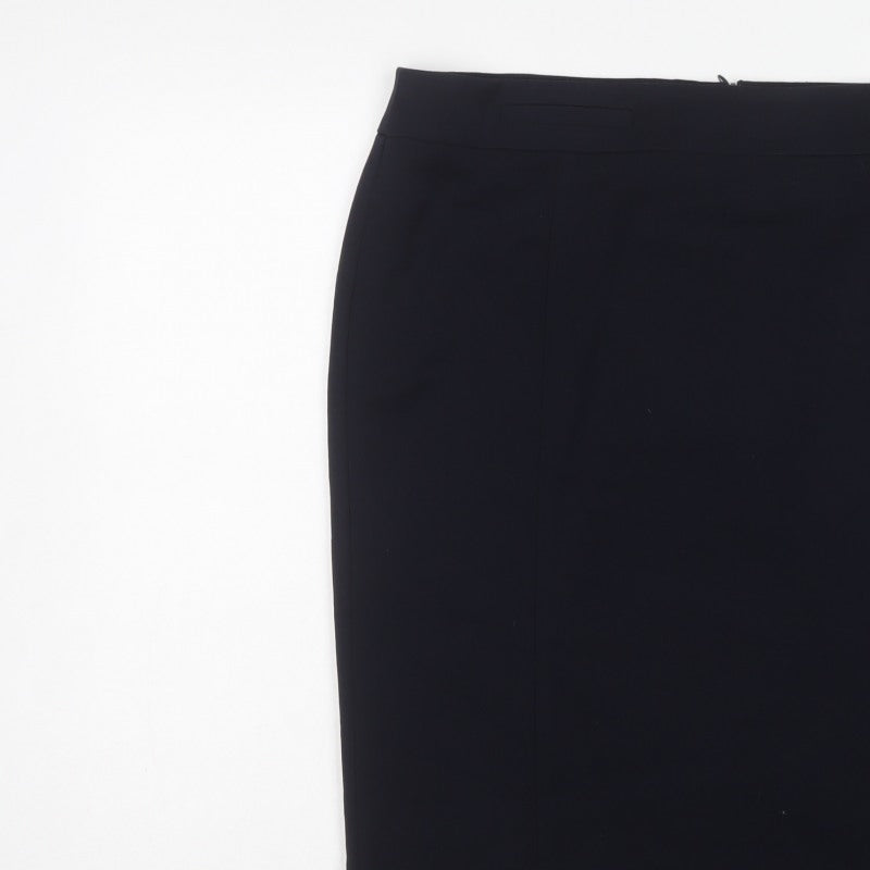 Marks and Spencer Women Black UK 18 Pencil Knee Length Work Skirt