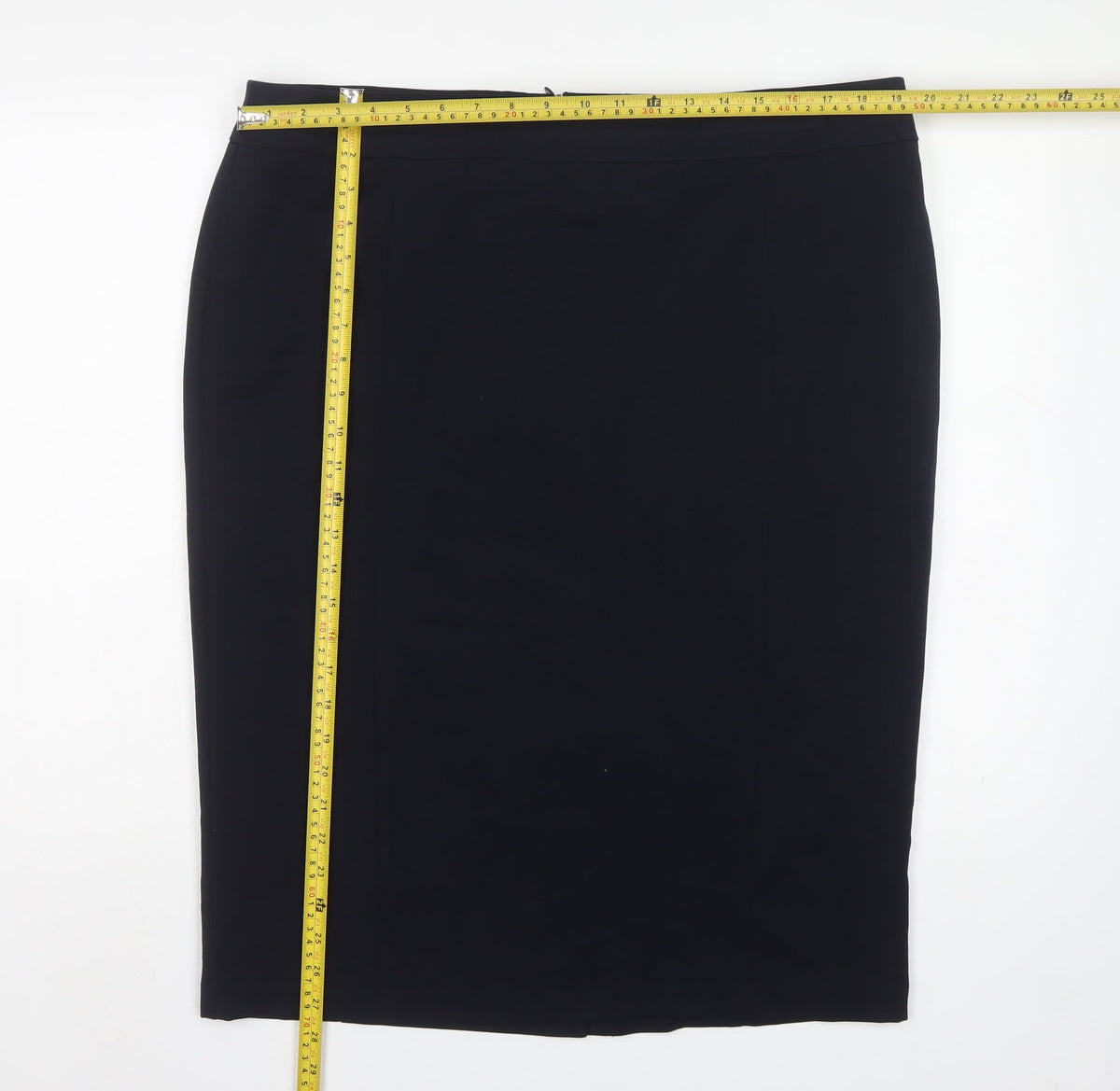 Marks and Spencer Women Black UK 18 Pencil Knee Length Work Skirt