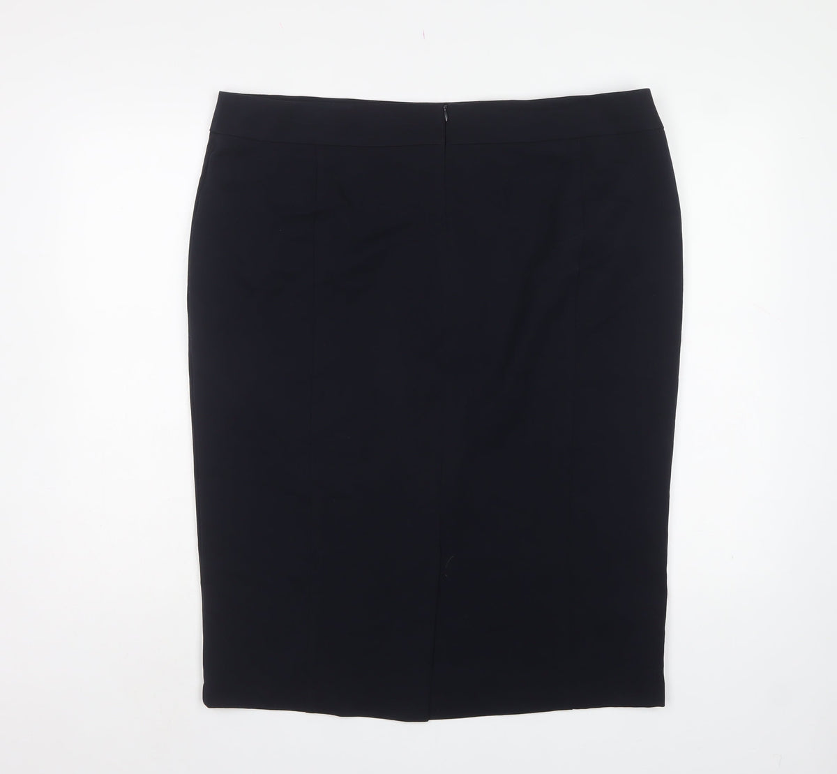 Marks and Spencer Women Black UK 18 Pencil Knee Length Work Skirt