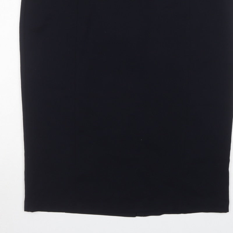 Marks and Spencer Women Black UK 18 Pencil Knee Length Work Skirt