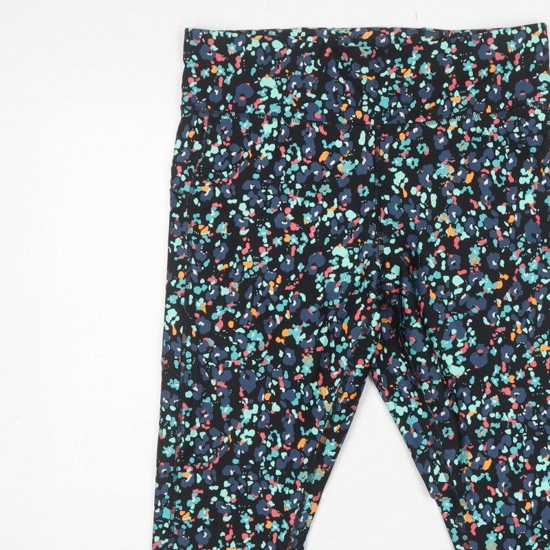 M&S Women’s Multicoloured UK 12 Cropped Stretch Gym Leggings