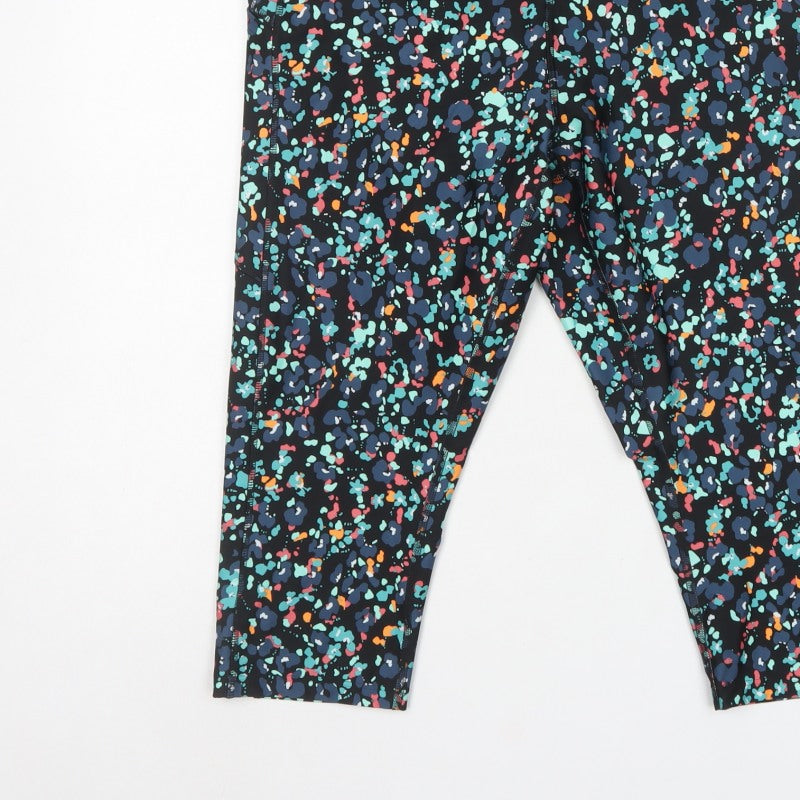 M&S Women’s Multicoloured UK 12 Cropped Stretch Gym Leggings