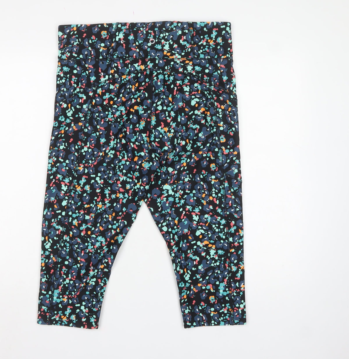 M&S Women’s Multicoloured UK 12 Cropped Stretch Gym Leggings
