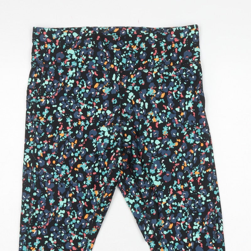 M&S Women’s Multicoloured UK 12 Cropped Stretch Gym Leggings