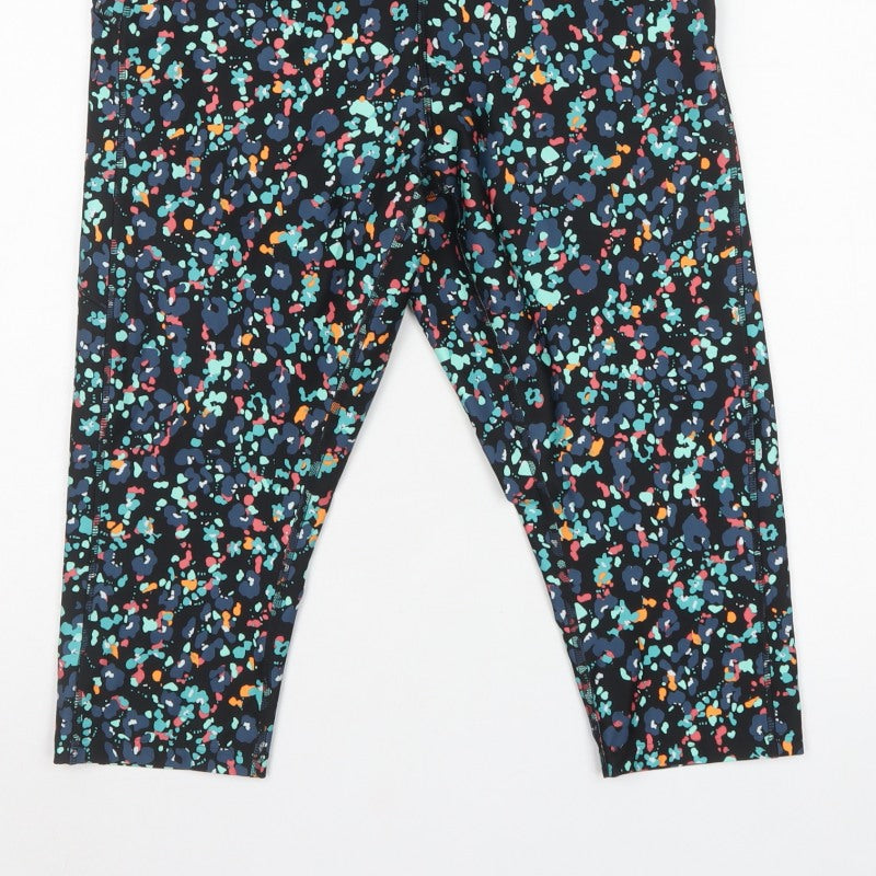 M&S Women’s Multicoloured UK 12 Cropped Stretch Gym Leggings