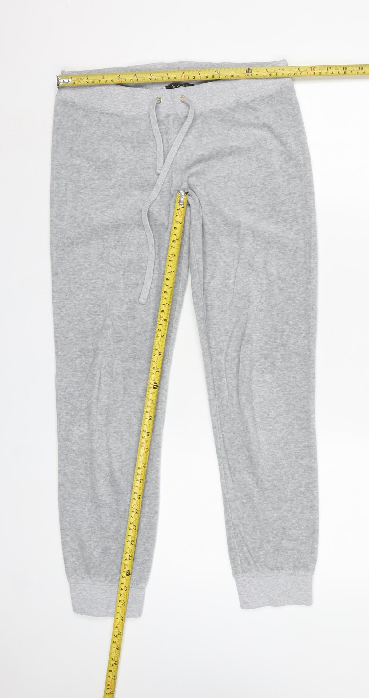 Juicy Couture Women Grey Size S Drawstring Cuffed Sweatpants Joggers