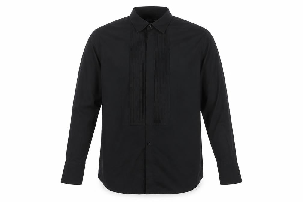 Debenhams Black Tie Men's Black 18.5in Pleated Cotton Formal Dress Shirt