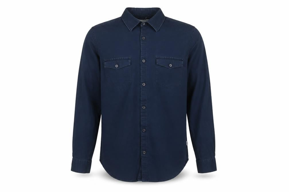 Calvin Klein Men’s Blue S Slim Fit Cotton Long Sleeve Button-Up Shirt