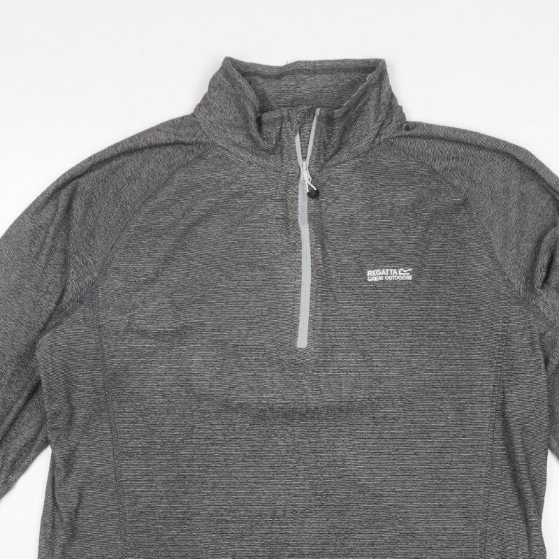 Regatta Men’s Grey XL 1/4 Zip Fleece Sweatshirt Outdoor Walking