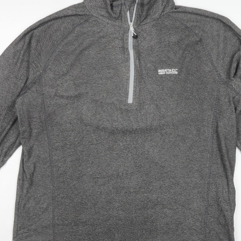 Regatta Men’s Grey XL 1/4 Zip Fleece Sweatshirt Outdoor Walking