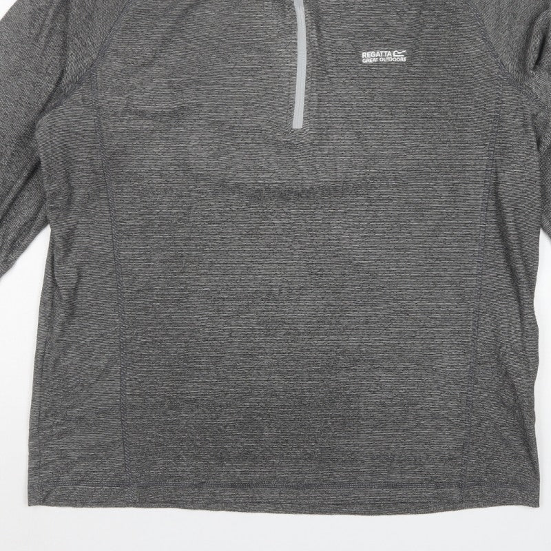 Regatta Men’s Grey XL 1/4 Zip Fleece Sweatshirt Outdoor Walking