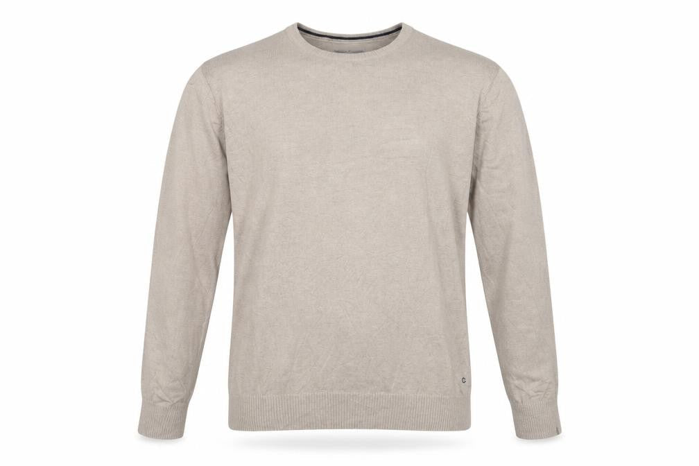 Peter Gribby Men’s Beige XL Cotton Silk Crew Neck Pullover Jumper