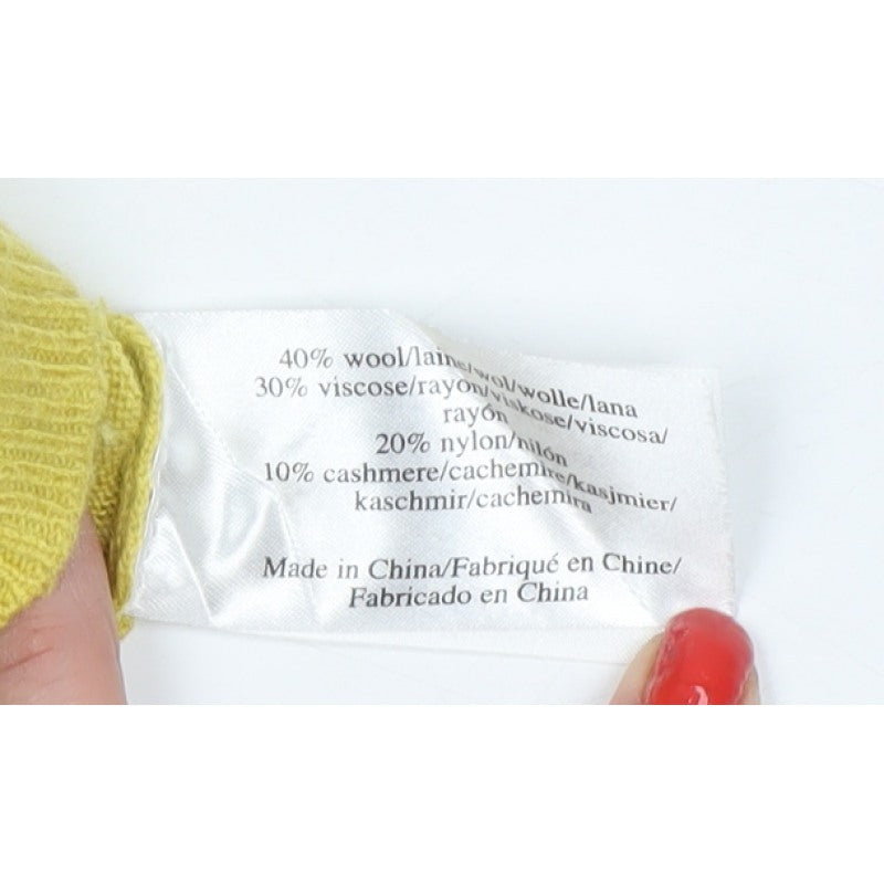 Laura Ashley Women Yellow UK 10 Cashmere Blend Knit Pullover Jumper