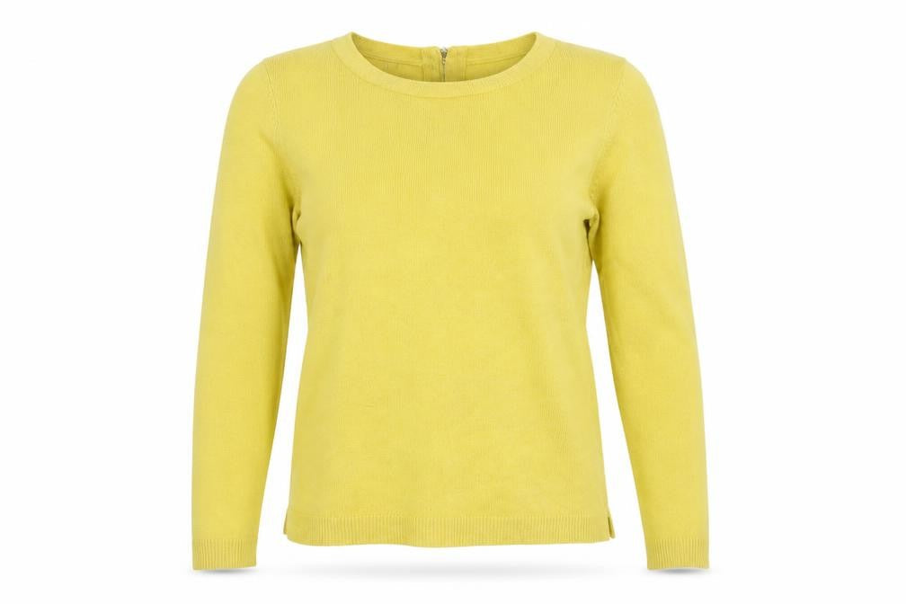 Laura Ashley Women Yellow UK 10 Cashmere Blend Knit Pullover Jumper