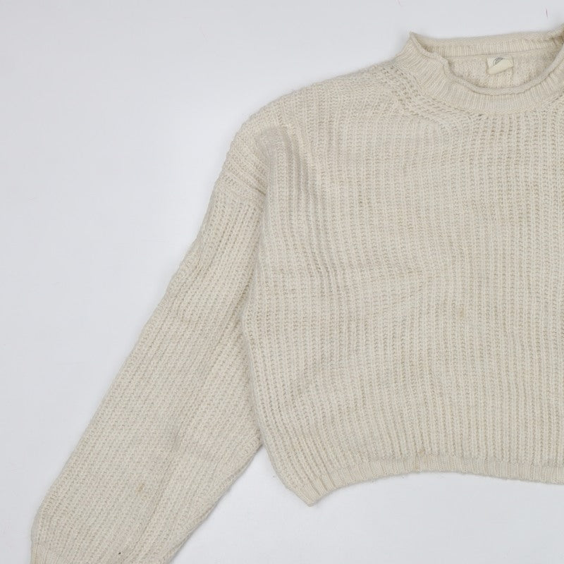 Urban Outfitters Women Ivory M Chunky Knit Mock Neck Pullover