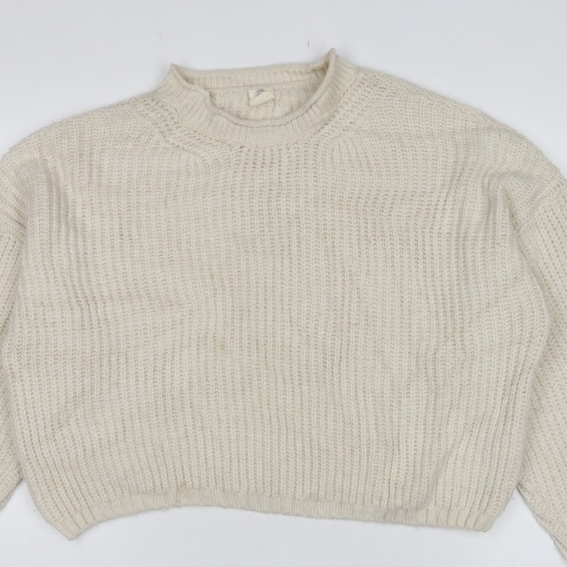 Urban Outfitters Women Ivory M Chunky Knit Mock Neck Pullover
