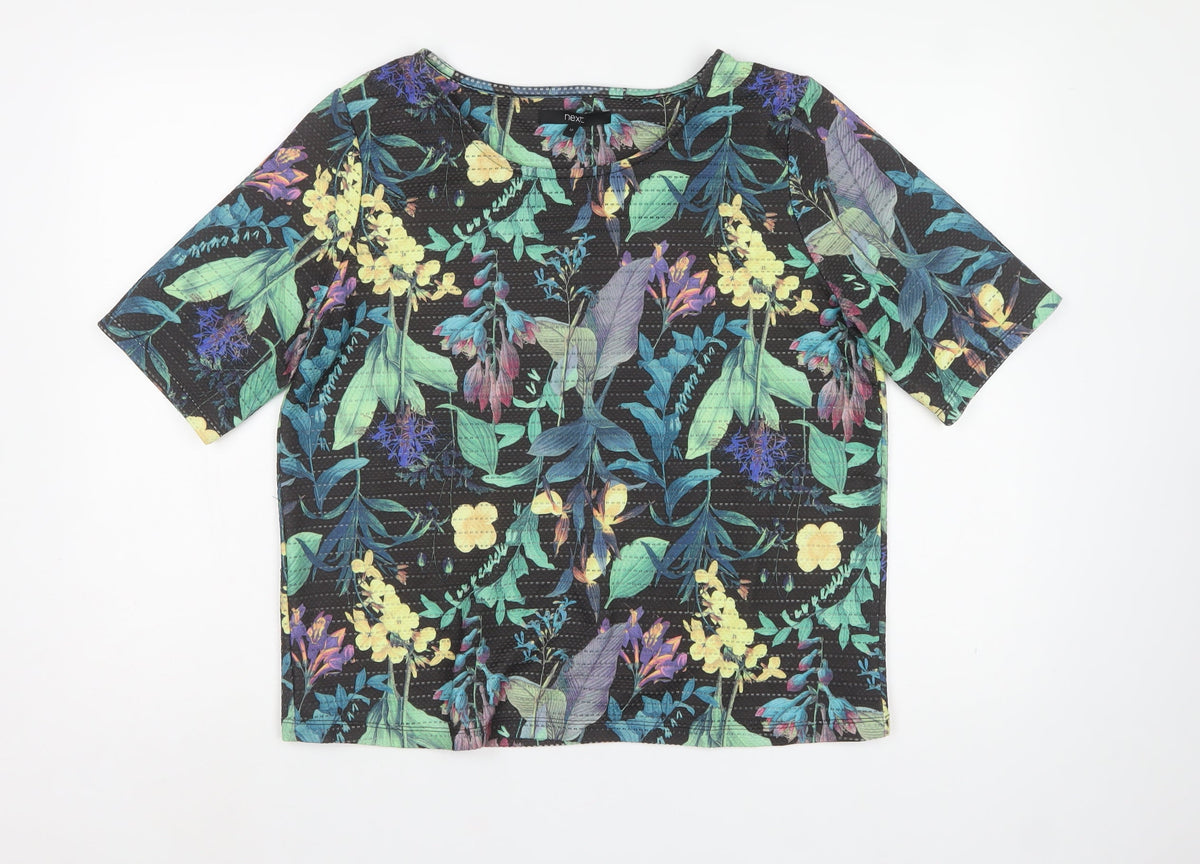 Next Women Multicoloured Floral Dolman Sleeve Blouse UK 12