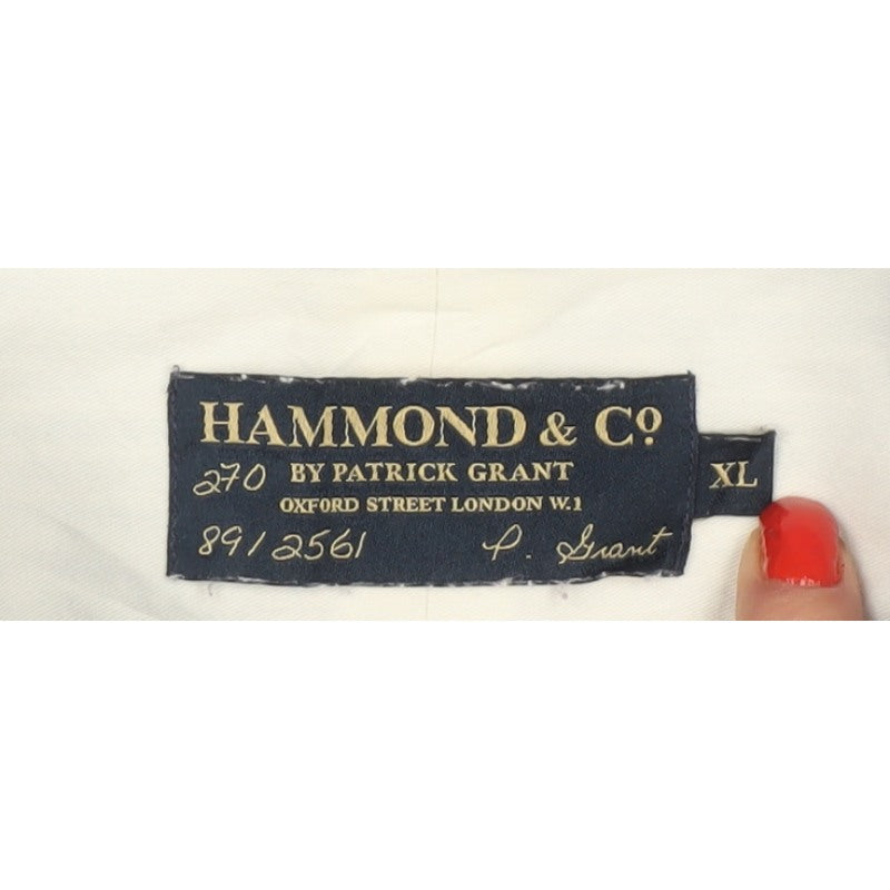 Hammond & Co. Men’s Blue Striped Button Down Cotton Shirt XL