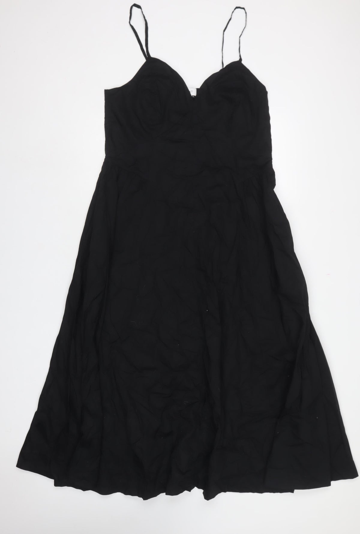 Next Women Black UK 16 Maxi Empire Waist Adjustable Strap Dress