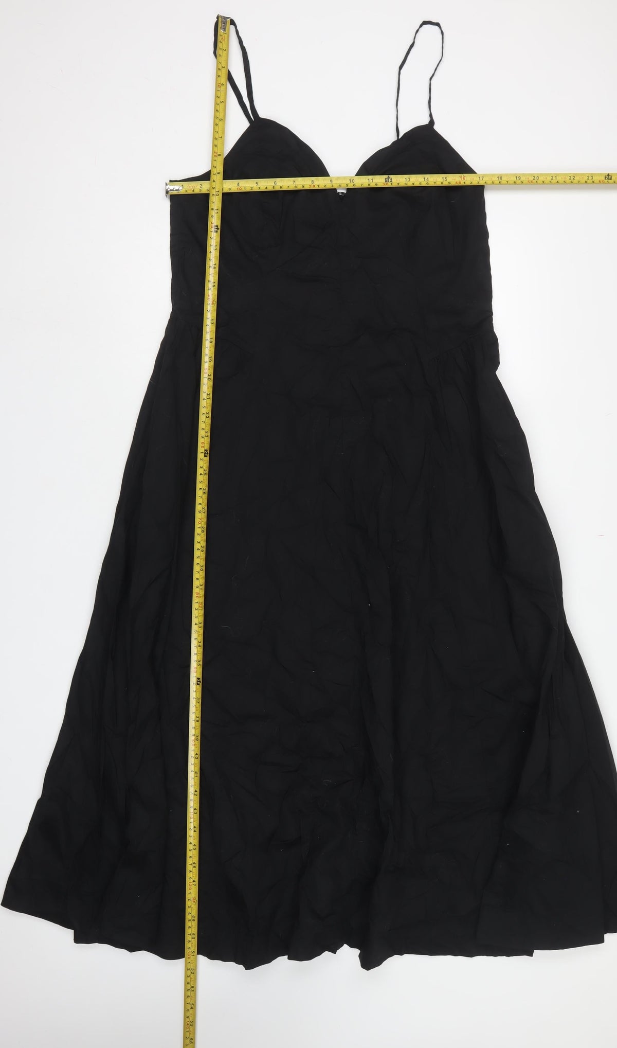 Next Women Black UK 16 Maxi Empire Waist Adjustable Strap Dress