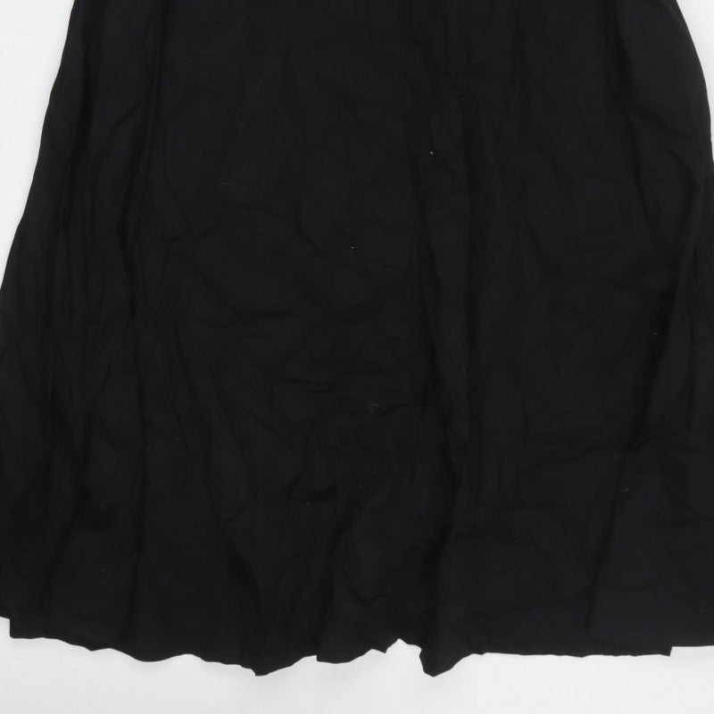 Next Women Black UK 16 Maxi Empire Waist Adjustable Strap Dress