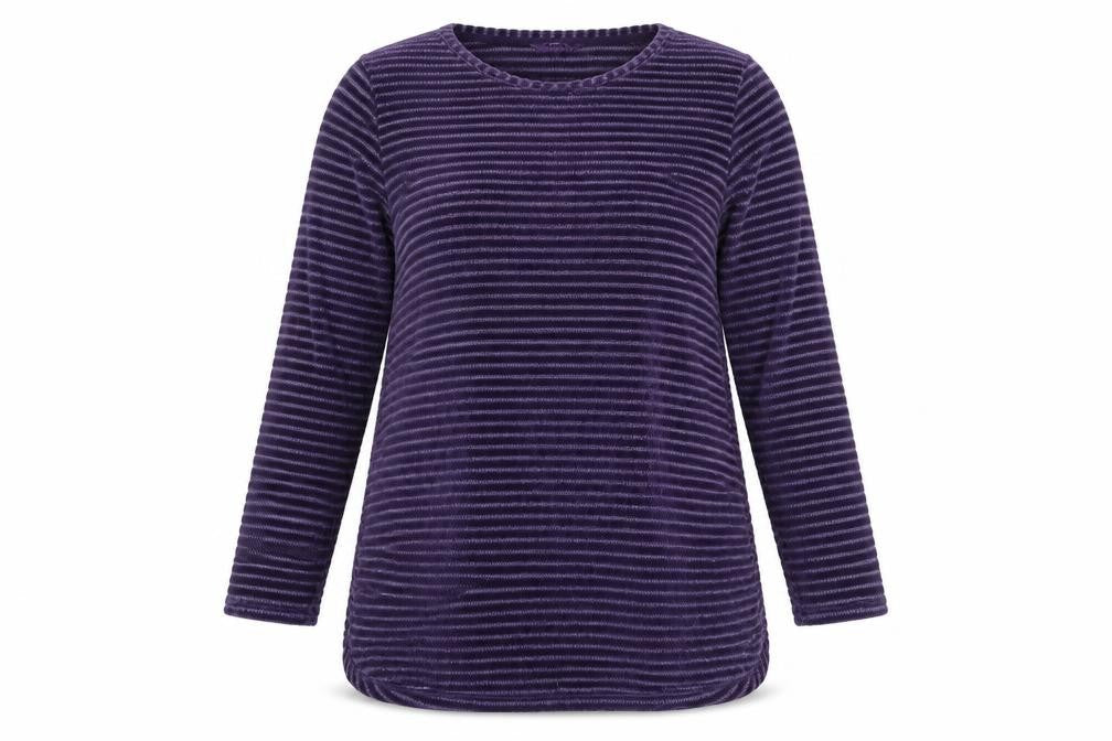 Next Women Purple UK 20 Long Sleeve Knit Tunic Jumper Ribbed