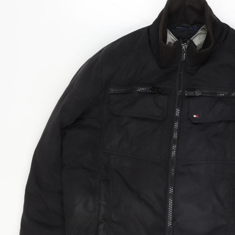 Tommy Hilfiger Men’s Black M Bomber Jacket Padded Full Zip