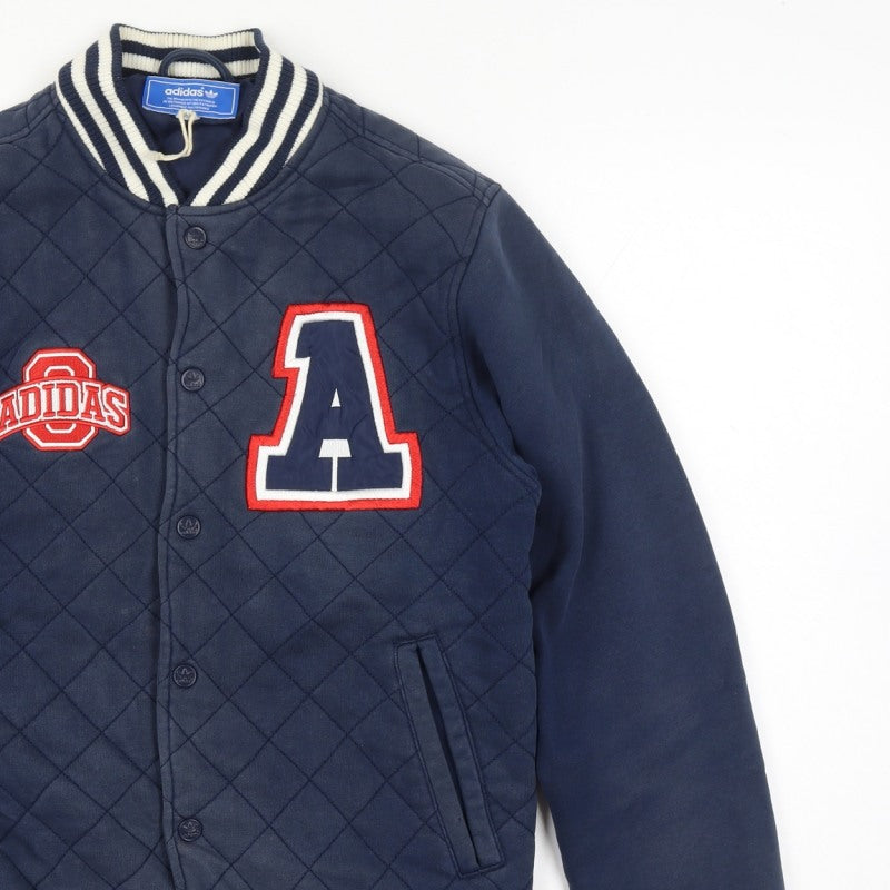 Adidas Originals Men’s Blue S Quilted Varsity Bomber Jacket